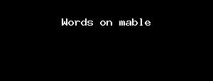 Words On Mable