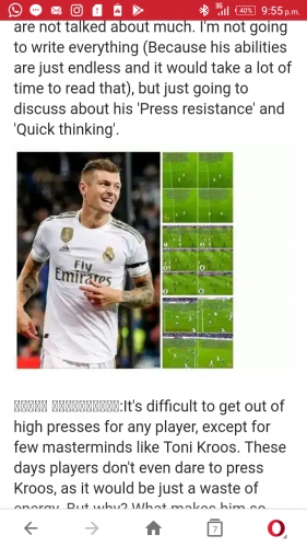 What makes toni kroos a geniue player