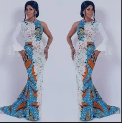 Ladies Checkout This Amazing Lace Ankara Styles