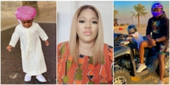 Toyin' Abraham's revealed her son's face late last year