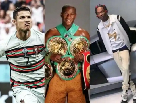 Lovely Photos Of Naira Marley, Mayweather And Cristiano Ronaldo Spending Time With Beautiful Models