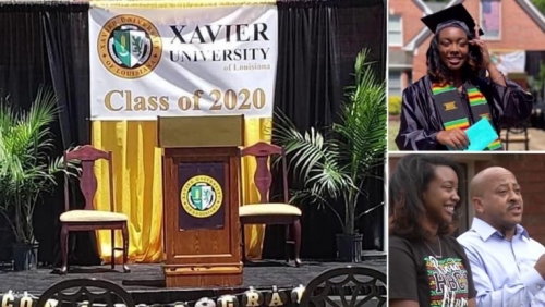 Tennessee dad builds stage in front yard so daughter can have graduation ceremony