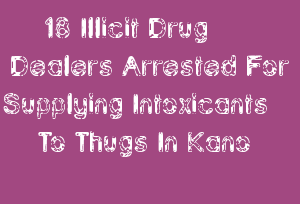 18 Illicit Drug Dealers Arrested For Supplying Intoxicants To Thugs In Kano