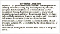 Psychotic Disorders  American International University Lecture .pptx