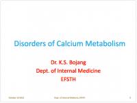 Disorders of Calcium Metabolism by Dr K S Bojang.ppt
